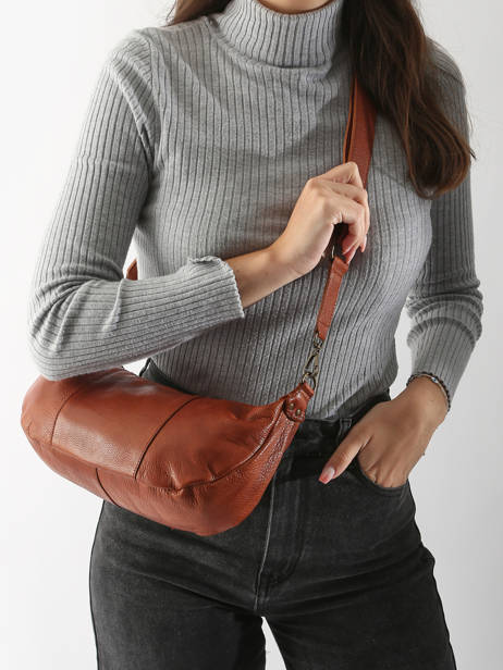 Cross Body Tas Nulla Leder Pieces Bruin nulla 17151311 ander zicht 1